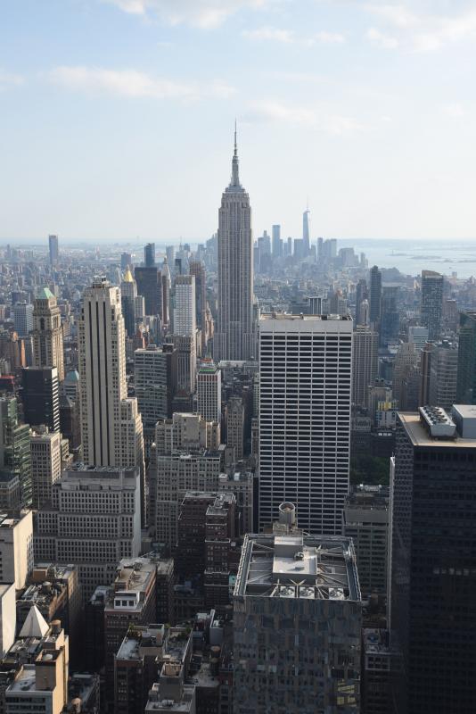 Top of the Rock - NYC Sicht zum Empire State Building 