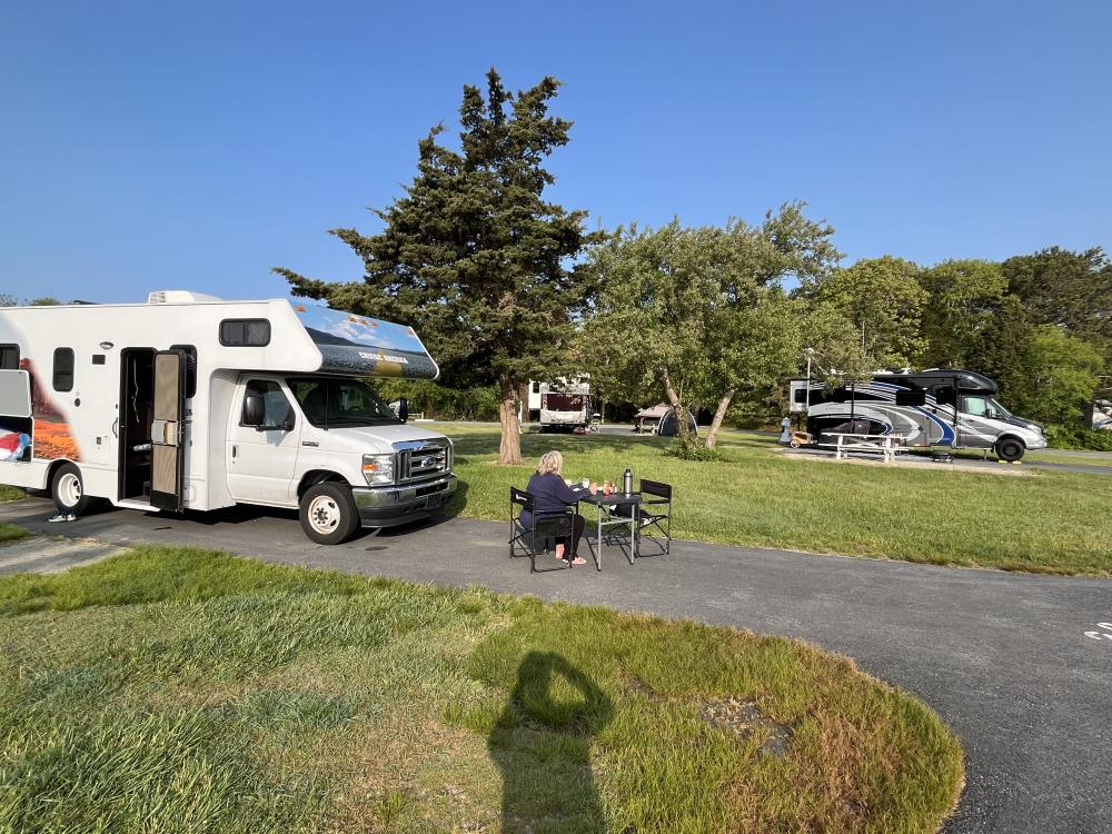 Unser C25 auf dem Scusset Beach Campground