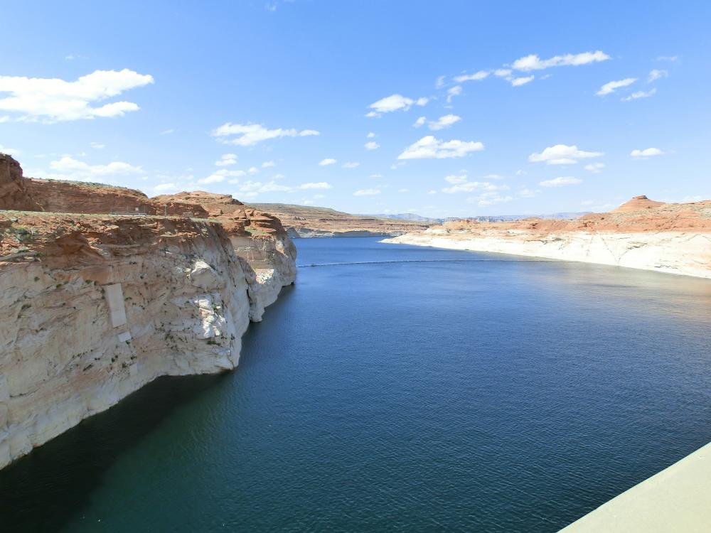 niedriger Wasserstand am Glen Canyon Dam