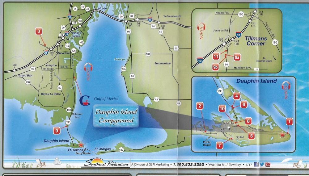 Dauphin Island Campground Map